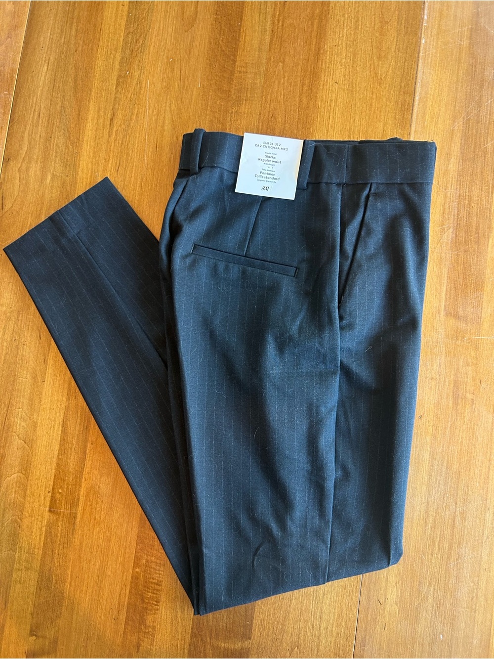 H&M Women’s Black Pinstripe Slacks